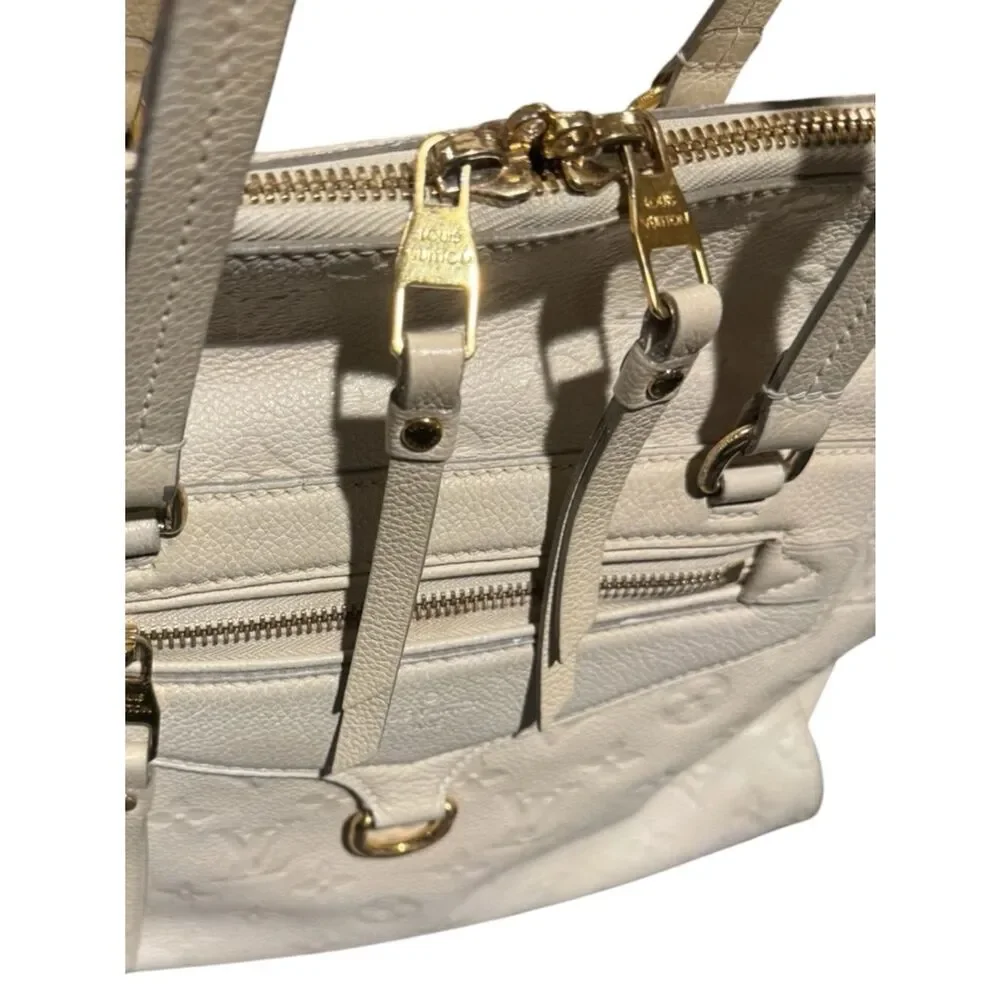 Louis Vuitton Empreinte LV Monogram Leather Lumineuse PM Tote Bag Neigo Creme